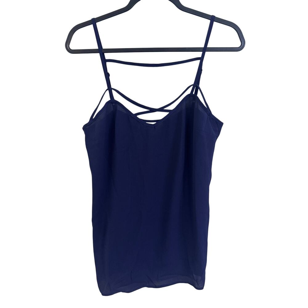 MODCLOTH Navy Strappy Spaghetti Strap Top M (1361)